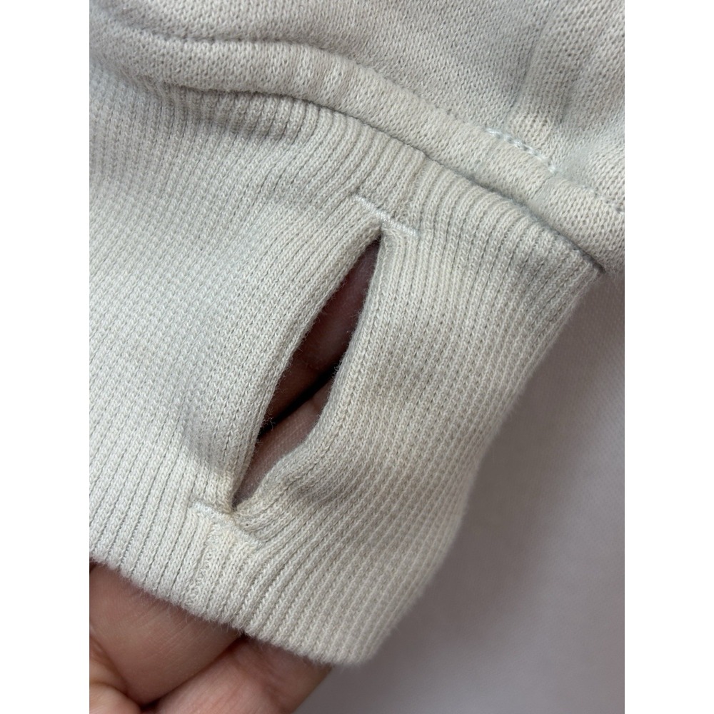 Lululemon Women Cream Scuba Oversized Half Zip Cropped Pullover Sweatshirt M/L - Picture 6 of 16
